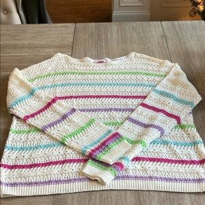 Pink Lily Colorful Striped Knit Sweater